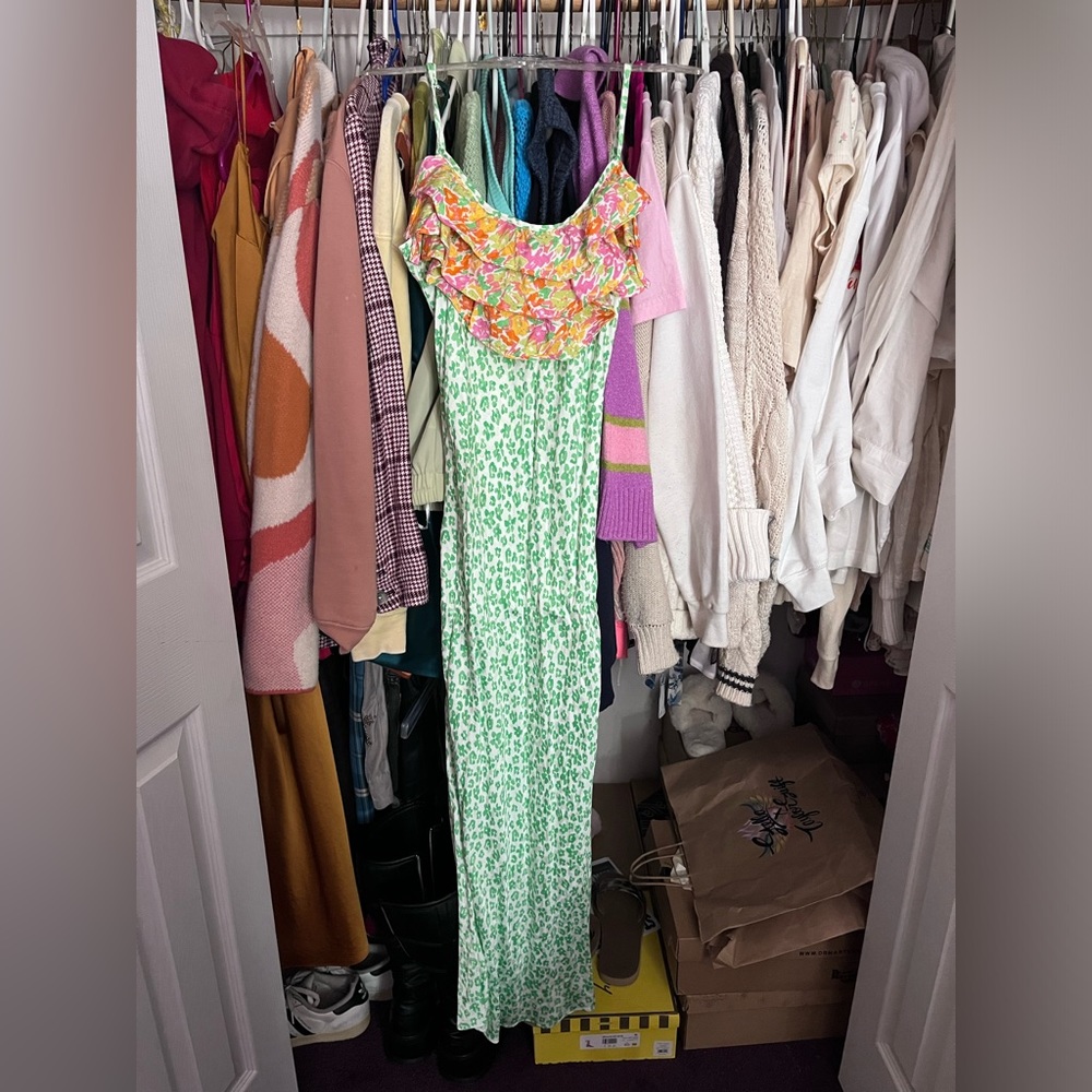 Target X Rixo Leopard Ruffle Slip Dress - Picture 3 of 4